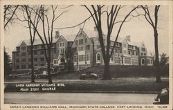 Sarah Langdon Williams Hall, Michigan State College Postcard