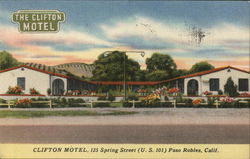 Clifton Motel Paso Robles, CA Postcard Postcard Postcard