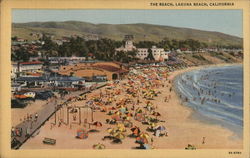 The Beach Laguna Beach, CA Postcard Postcard Postcard