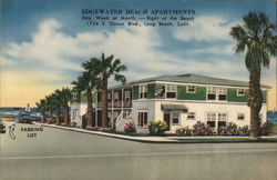 Edgewater Beach Apartments Long Beach, CA Postcard Postcard Postcard