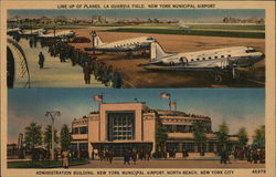 New York Municipal Airport Postcard