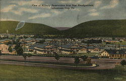 View of Military Reservation from Post Headquarters Indiantown Gap, PA Postcard Postcard Postcard