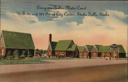 Evergreen Gables Motor Court Postcard