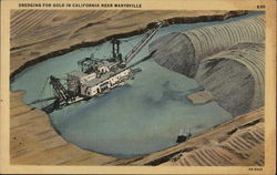 Gold Dredgers Near Marysville Postcard