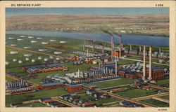 Oil Refining Plant Postcard