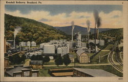 Kendall Refinery Bradford, PA Postcard Postcard Postcard