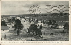 A Section of the Quartermaster Replacement Center Fort Lee, VA Postcard Postcard Postcard