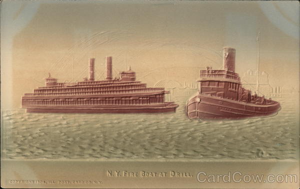 N.Y. Fire Boat at Drill Boats, Ships