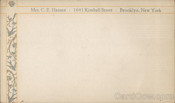 Mrs. C.E. Hansen Stationary Postal Cards