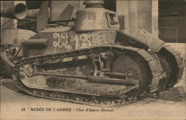 French Renault armored tank World War I