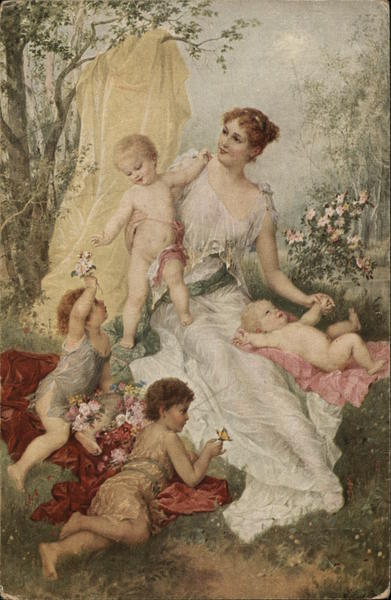 Woman with babies