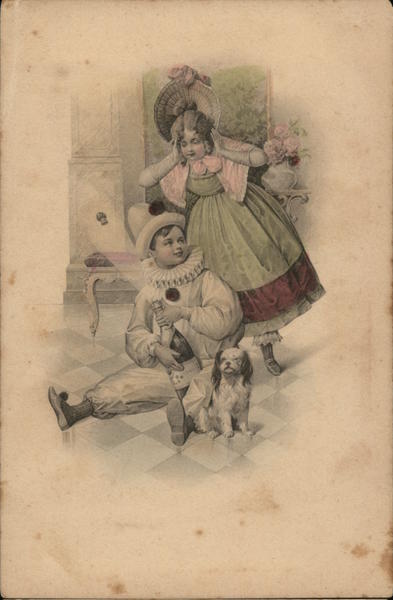 Children with a dog