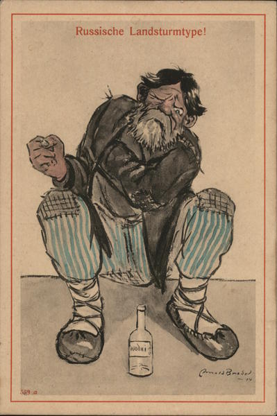 Russische Landsturmtypee! World War I