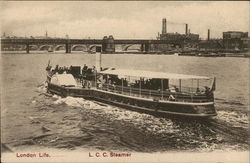 London Life... L.C.C. Steamer Postcard