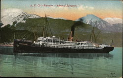 A.P. Co's Steamer, "Admiral Sampson" Postcard