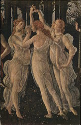 Botticelli - "La Primavera" Women Postcard Postcard