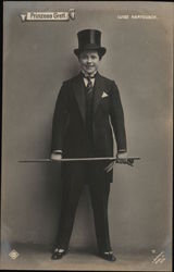 Smiling Person Wearing Top Hat and Suit Smiling Person Wearing Top Hat and Suit