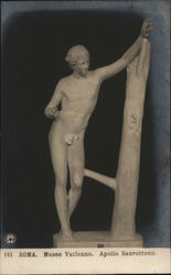 Sculpture of Nude Man Leaning Against Tree Sculpture of Nude Man Leaning Against Tree