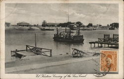 El Kantara crossing of the Suez Canal Egypt Boats, Ships Postcard Postcard