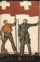 Rare 1291-1917, Anniversary of the Swiss Confederation Red Cross Rare 1291-1917, Anniversary of the Swiss Confederation Red Cross