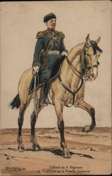 Colonel on Horse Postcard