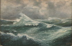 Tempestuous Waves Against Cloudy, Dark Sky Tempestuous Waves Against Cloudy, Dark Sky