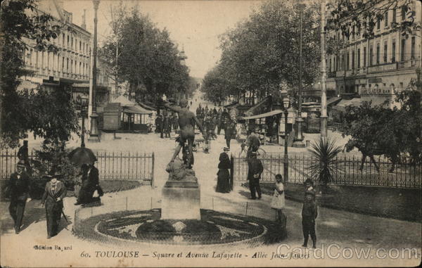 Square et Avenue Lafayette, Allee Jean-Jaures Toulouse France