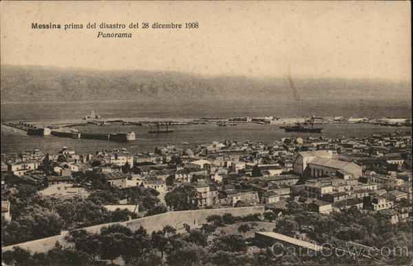 Panoramic View of City Messina Italy