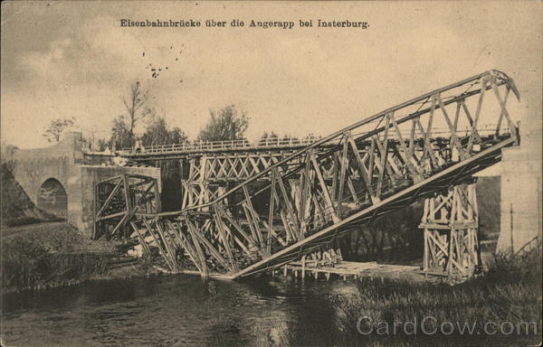Railroad bridge over the Angerapp Insterburg Germany