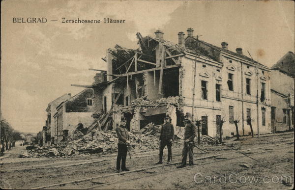 Shattered Houses Belgrade Yugoslavia Eastern Europe