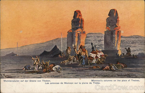 Memnon's Columns on the Plain of Thebe Egypt Africa