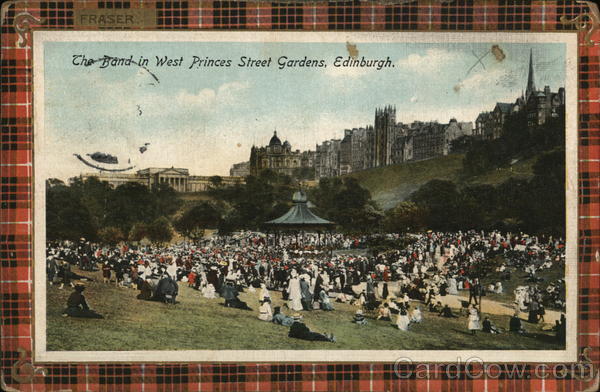 Band in West Princes Street Gardens Edinburgh Scotland