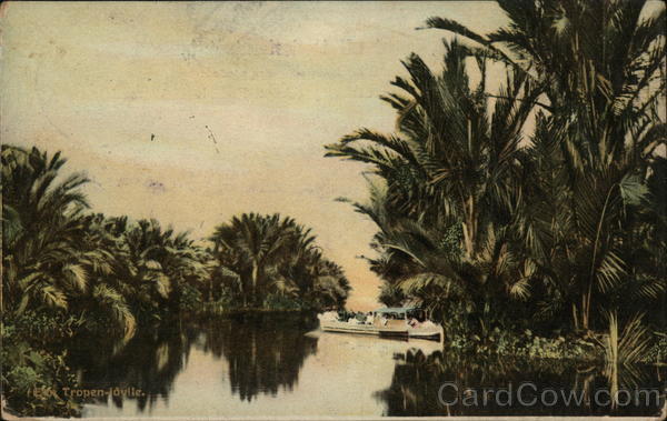 Scene of a boat in the river Riverboats