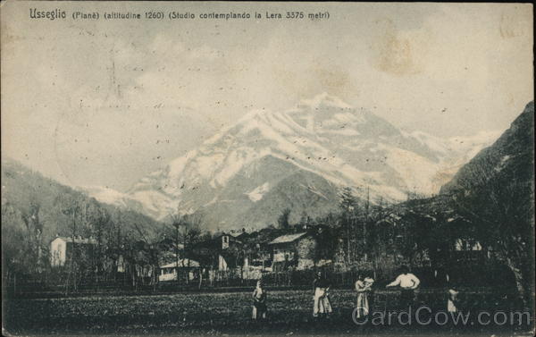 Usseglio (Plane) (altitadine 1260) (Studio contemplando la Lera 3375 metri) Italy