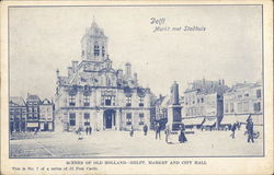 Markt met Stadhuis Delft, Netherlands Benelux Countries Postcard Postcard