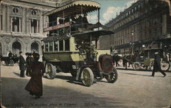 Place de l'Opera - Autobus Paris, France Postcard Postcard