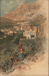 View of Capri Italy Postcard Postcard
