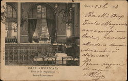 Cafe Americain Paris, France Postcard Postcard