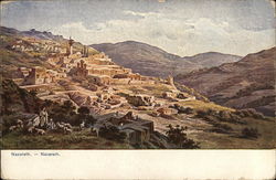 View over the City Nazareth, Israel Middle East Postcard Postcard
