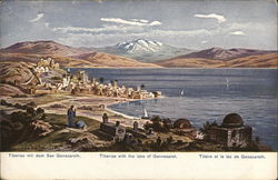 The Landscape of lake of Gennesaret or Lake Tiberias The Sea of Galilee, Israel Middle East Postcard Postcard