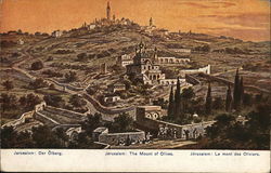 Jerusalem: The Mount of Olives Israel Middle East Postcard Postcard