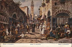 View of Bazaar Jerusalem, Israel Middle East Postcard Postcard
