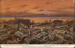 Ruins of Capernaum on the Lake of Genezareth Israel Middle East Postcard Postcard