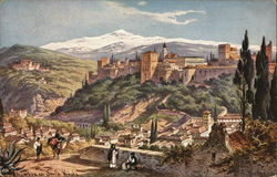 Alhambra and Sierra Nevada Postcard
