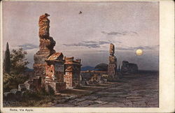 Via Appia Rome, Italy Postcard Postcard