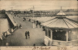 Pier and Bandstand Weston-Super-Mare, England Postcard Postcard