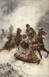 Caught in a Blizzard Postcard