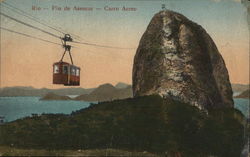 Pao de Assucar - Carro Aereo Rio de Janeiro, Brazil Postcard Postcard