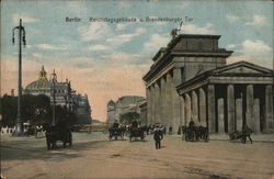 Reichstagsgebaude and Brandenburger Tor Reichstagsgebaude and Brandenburger Tor