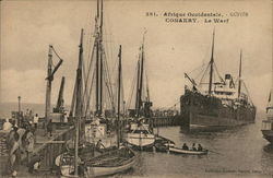 The Wharf Conakry, Guinea Africa Postcard Postcard